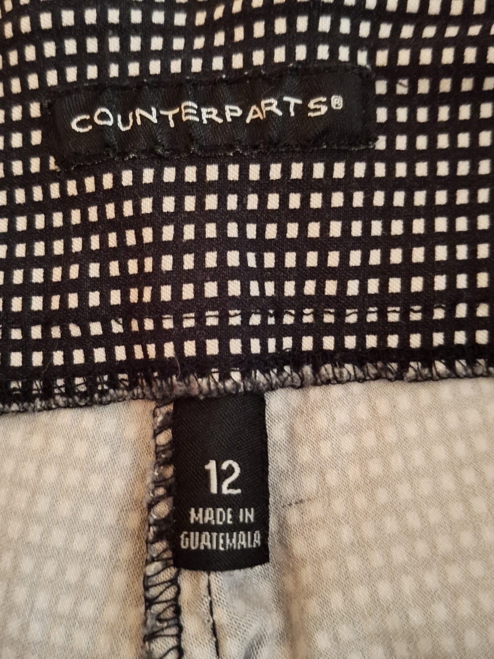Counterparts Womem's Black and White Micro-Check Shorts - Picture 4 of 9
